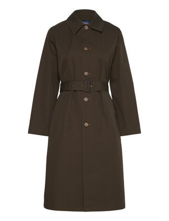 Water-Resistant Twill Long Car Coat Brown Polo Ralph Lauren