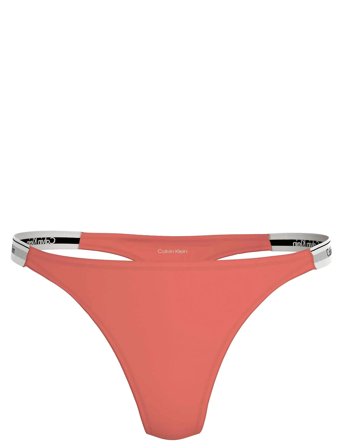 Calvin Klein Dipped String Thong - Coral - L