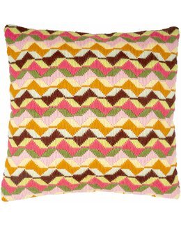 Broderikit Kudde Långstygn Retro - Vervaco