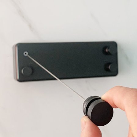 Svart Inntrekkbar Kleslinje, Heavy Duty Innendørs og Utendørs Kleslinje Dobbel Rep Tørkestativ for Hotellbalkong Vaskeri