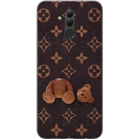 Yhteensopiva Puhelinkuori Huawei Huawei Mate 20 lite Graafinen monogrammikuvio, jossa taiteellisesti muotoiltu nalle