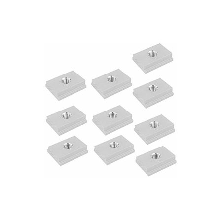 Skyvemutter M8 T-spor legering spor mutter for trebearbeiding verktøy skrue spor feste 10 stk