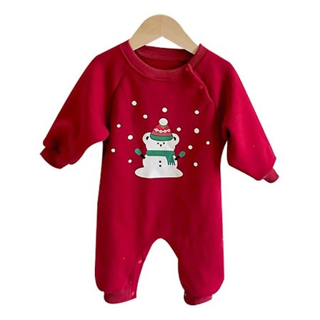 Juleantrekk Nyfødt Baby Gutt Jente Jule Romper Langermet Hettegenser Body