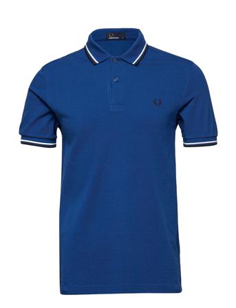 Twin Tipped Fp Shirt Polos Short-sleeved Sininen Fred Perry