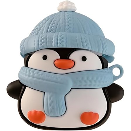 Kawaii Etui til AirPods 4, Etui Kompatibelt med AirPod 4. Generation 2024, Sødt Pingvin Stødsikkert Beskyttende Øreprop Etui til Air pods 4 Gen,