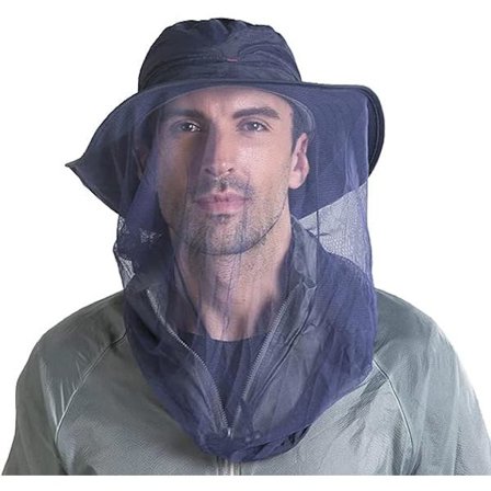 Myggenet hat (kongeblå) biavl cowboy hat insekt-proof net gaze hat udendørs busk maske spand hat anti-ultraviolet insekt fly myg fi