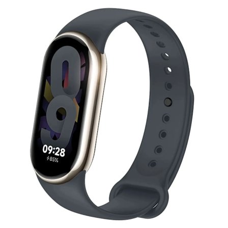 Armband för Xiaomi Smart Band 8/9/10, Silikon Sport Ersättningsarmband (Grå)