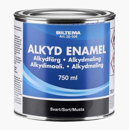 Alkydfärg svart 0 75 liter