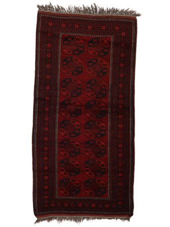 113X218 Tapis D'orient Afghan Khal Mohammadi Rouge Foncé (Laine, Afghanistan)