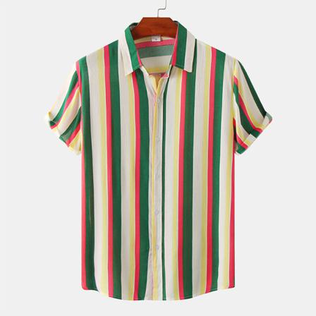 T-shirt Med Geometriskt Print För Män