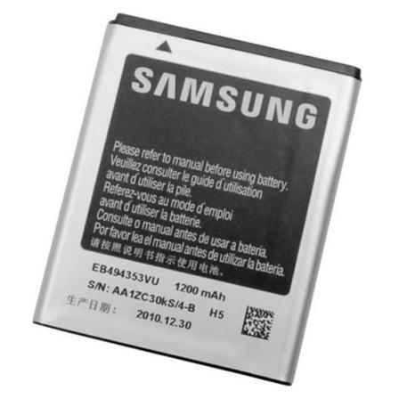 Original Samsung EB494353VU Silver 1200mAh batteri til S5570 GALAXY MI