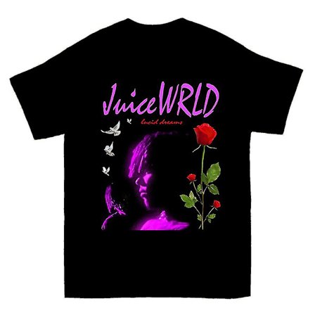 Vintage Juice Wrld Lucid Dreams Rose grafisk T-shirt