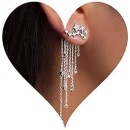 Glittrande stjärnor tofsar örhängen hängande utsökta örhängen, för kvinnor