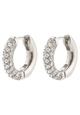 Pilgrim Tatum Small Hoops Silver-Plated Smycken & klockor Dam Silver ONESIZE