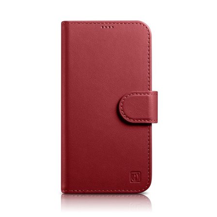 iCarer Wallet Case 2in1 iPhone 14 Pro Leather Flip Case Anti-RFID rød (WMI14220726-RD)