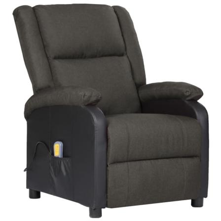 Vidaxl Elektrisk Massagefåtölj Grå Konstläder & Tyg Grå