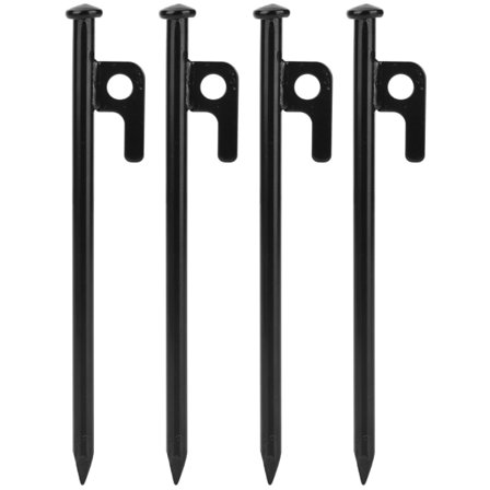 4 stk. Stål utendørs reise camping strand teltplugger pin stakes bakkespyd (20 cm)