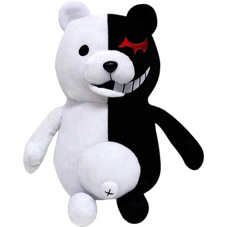 Monokuma plysj leketøy svart og hvit bjørn utstoppet dyr anime cosplay plysj 10 tommer