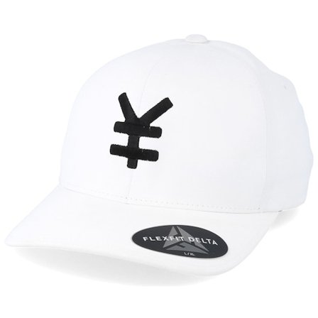 Yapan - White flexfit Lippis - Yen Delta White/Black Flexfit @ Hatstore