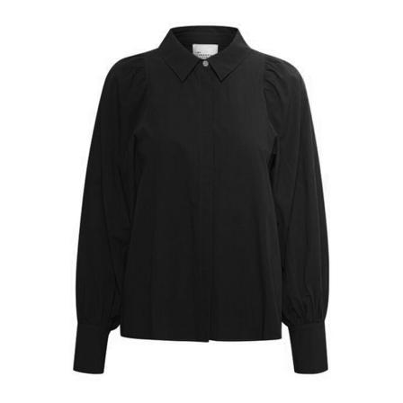 My Essential Wardrobe Mwkula Puff Shirt Blouses 10703656 Sort, Dame