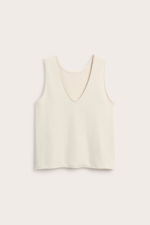 Kappahl | Singlet med v-hals | Lys beige