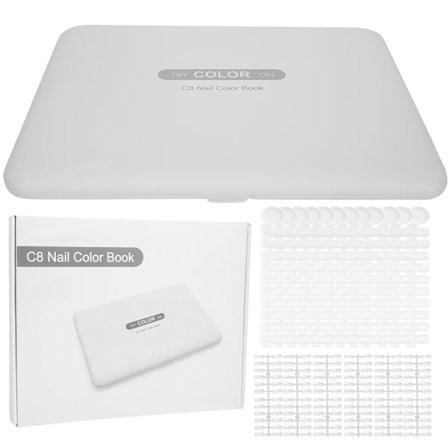 Nagel Gel Polish Display Bok Avtagbar Färg med Ersättningstips för Salong