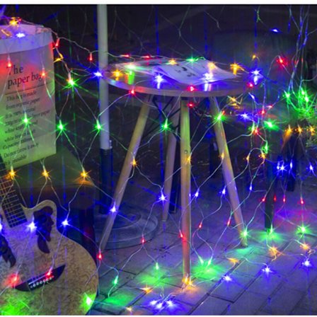 Nettlyslenke, 192 LED-nettlys 3M X 2M 8 Vanntett energimodus, dimbar for soverom julebryllupsfest hjemmehage, farge KLB