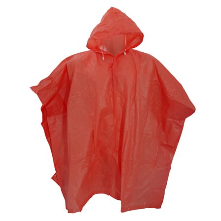Splashmacs Unisex Lätt Regn Poncho ONE Röd