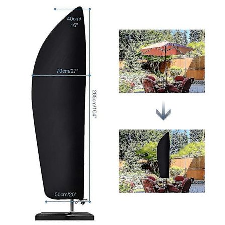 Parasolltrekk, Vanntett, Vindtett, Kraftig Rivsikker Oxford-stoff Ekstra Stort Frittstående Parasolltrekk Med Glidelås (265 X 40/70 / 50 Cm (FMY)