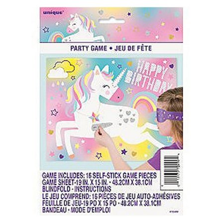Unik fest Pin the Tail Party Game One Size Unicorn