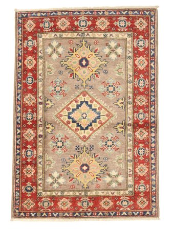 80X117 Alfombra Kazak Fine Oriental Marrón/Naranja (Lana, ) Carpetvista