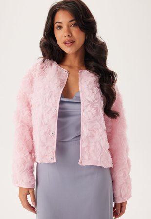 Bubbleroom Occasion Floral Short Jacket Light pink XS