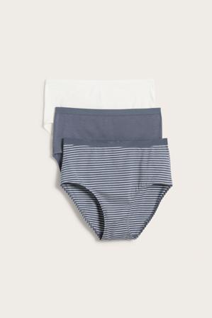 Brieftrosa 3-pack i bomull | Grå | Dam | Kappahl
