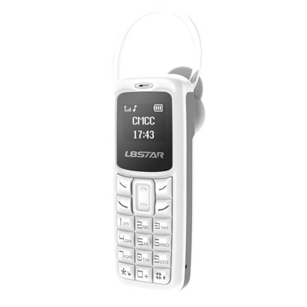 L8Star Bm30 Mini Bluetooth Telefon Med Integreret Mp3-afspiller Hvid