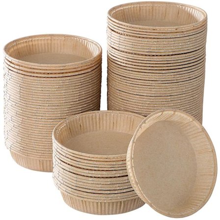 100 st Mini Tartformar för Bakning Rund Botten Små Tartformar Ugn Mikrovågsugn Säkra Bakkoppar som visas på bilden)