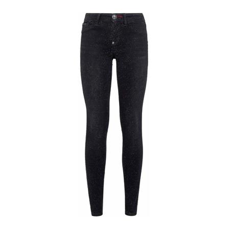 Philipp Plein Stretch stone washed Jeggins svart, Dam Skinny Jeans, Dam, Storlek: W30