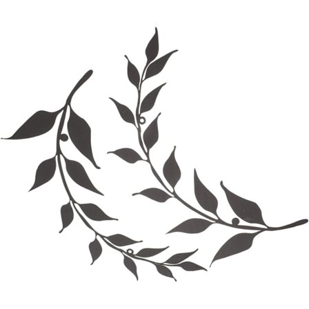 2 stk. Metal Træblad Væg Dekoration Vinstok Olieblad Blad Væg A