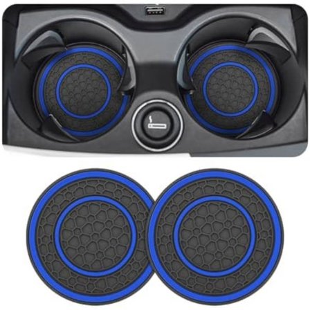 7 cm 2 stk. Universal Underlag til Kopholdere Honeycomb Kopmåtte til Køretøjsinteriør Vandglas Bil Honeycomb Indsatsmåtte(