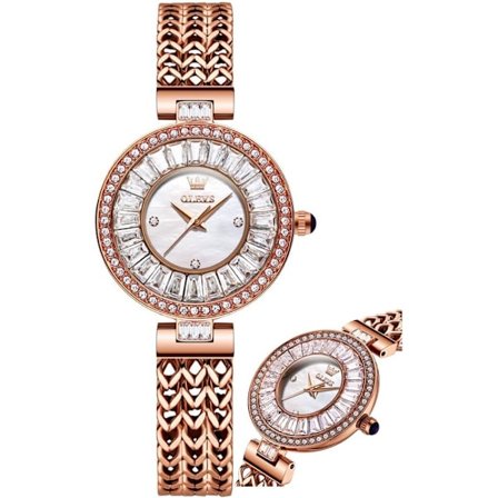 Damklockor, fashionabla, analoga kvartsklockor, vattentät rostfri damklocka Reloj para Mujer.