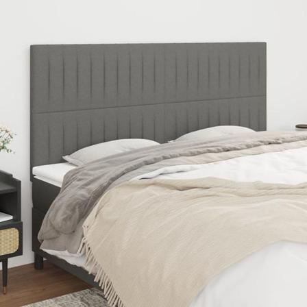 Vidaxl Huvudgavlar 4 St Mörkgrå 100x5x78/88 Cm Tyg Grå