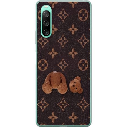 Yhteensopiva Puhelinkuori Sony Sony Xperia 10 IV Graafinen monogrammikuvio, jossa taiteellisesti muotoiltu nalle