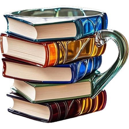 Målade bokmuggar, 3D-målade bokkaffemuggar, kaffemuggar i målat glas – perfekta presenter till läsare, bibliotekarier