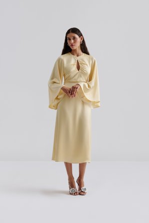 Malina - Isadora midi dress - M - Lemon