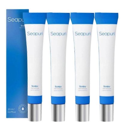 1-5x Seapuri Hodebunnsampulle for Hår, Hårtap & Gjenvekst | Hodebunnsbehandling med Salisylsyre, Mentol, for Menn & Kvinner