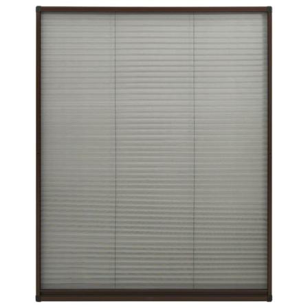 Vidaxl Plisserat Insektsnät För Fönster Brun 110x160 Cm Aluminiu Brun