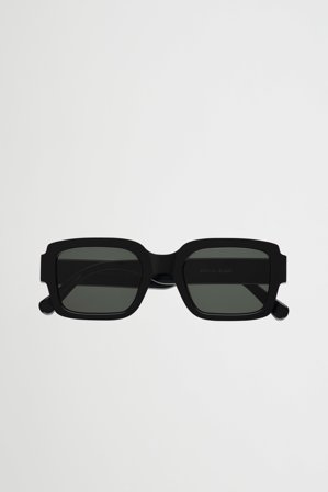 Monokel Eyewear - Apollo Black - green solid lens