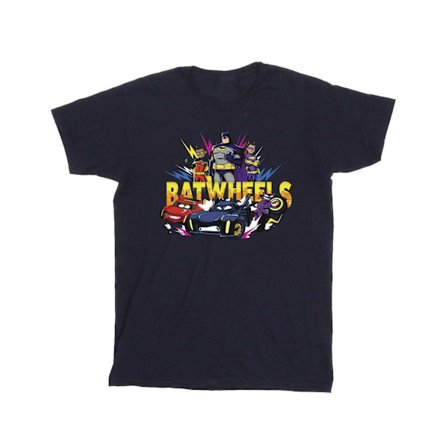 Batwheels Flickor Hjältar Bomulls T-shirt 3-4 År Marinblå
