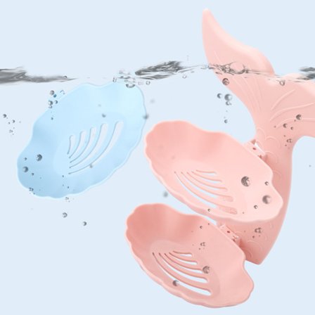 Sød Dobbelt Lag Aftagelig Vægmonteret Sæbeholder til Badeværelse Pink