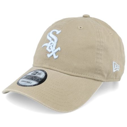 New Era - MLB Beige unconstructed Keps - Chicago White Sox Neutral Washed 9TWENTY Camel/Light Blue Dad Cap @ Hatstore