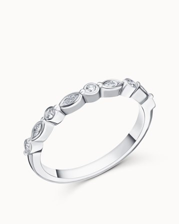 Alliancering Lorin 18K Hvidguld - Forlovelsesringe & Vielsesringe hos Vanbruun